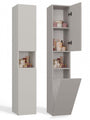 Badezimmerschrank Heinrich Kaschmir mit Wäschekorb und TIP-ON-System 31 cm breit