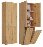 Badezimmerschrank Heinrich Artisan Eiche mit zwei Wäschekörbe