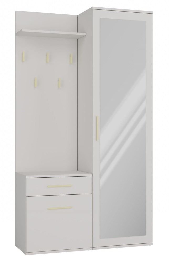 Garderobe UWE Kaschmir links mit Spiegel