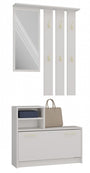 Garderobe Diana | Komplett-Set mit Spiegel, Garderobenpaneel und Schuhschrank Kaschmir