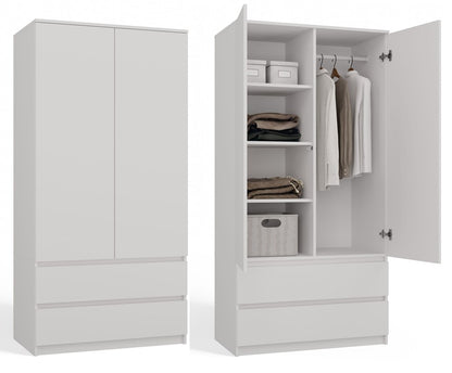 Kleiderschrank Wolfgang Weiß 90 cm