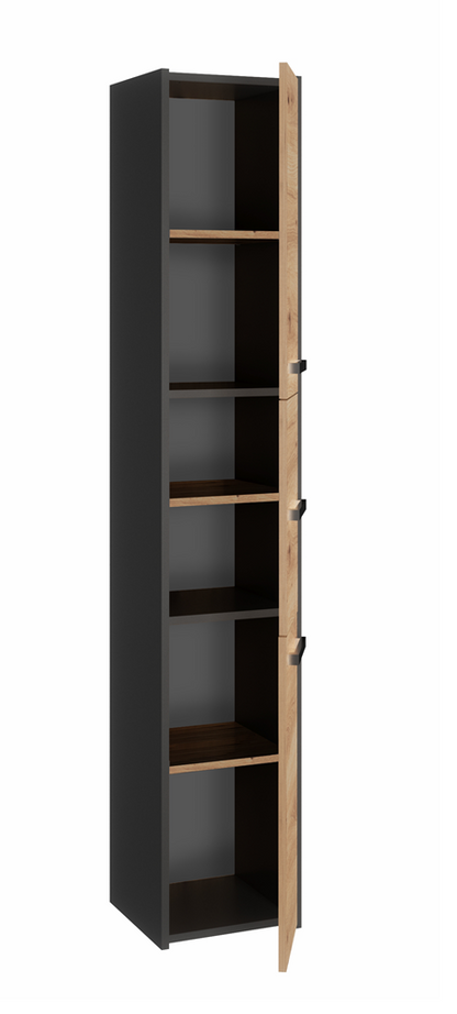 Hochschrank Felix Anthrazit/Artisan 30 cm breit