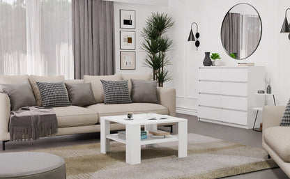 Couchtisch UNO Weiß 68x68