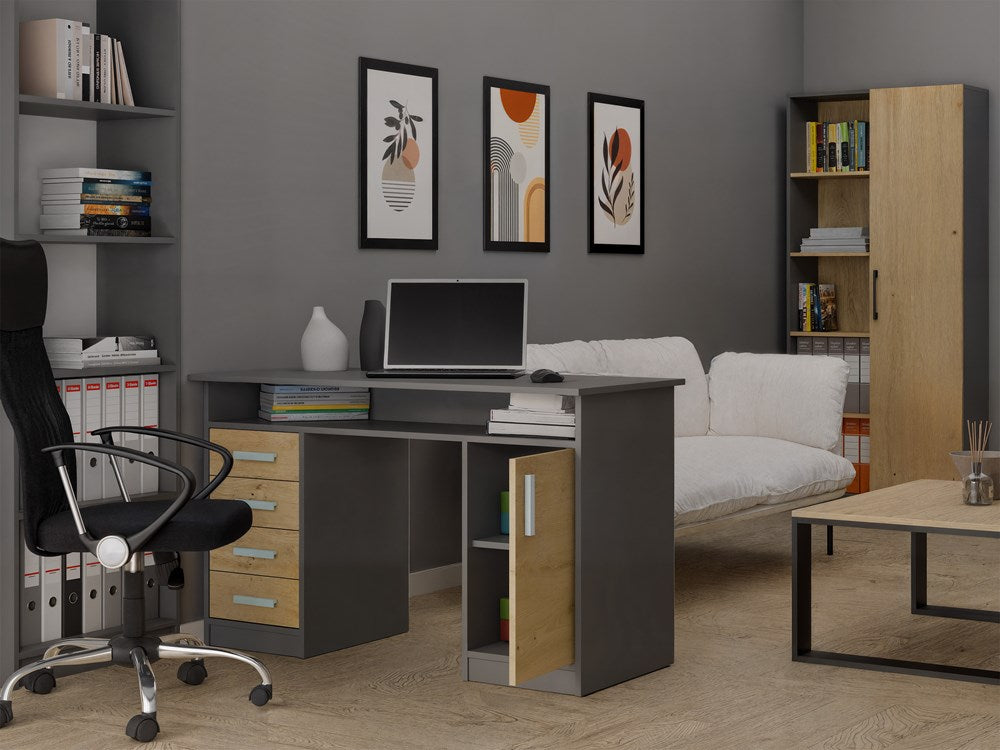 Schreibtisch UTE Anthrazit/Artisan 125 cm